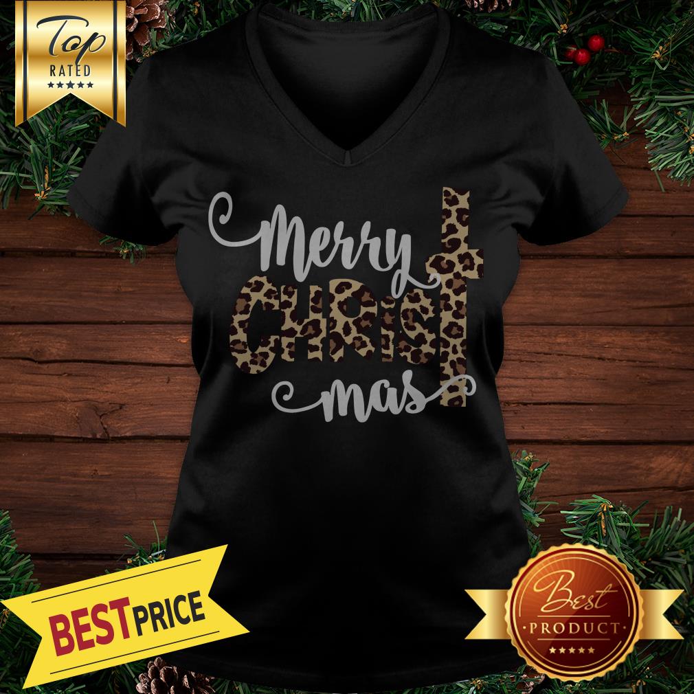 Merry Christmas Leopard Print Shirt - Image 2
