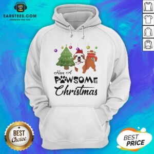 Alternative view of Nice Have A Pawsome Christmas Bulldog Shirt