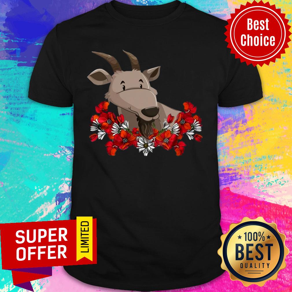 Premium Daisy Flower I Love Goat Shirt