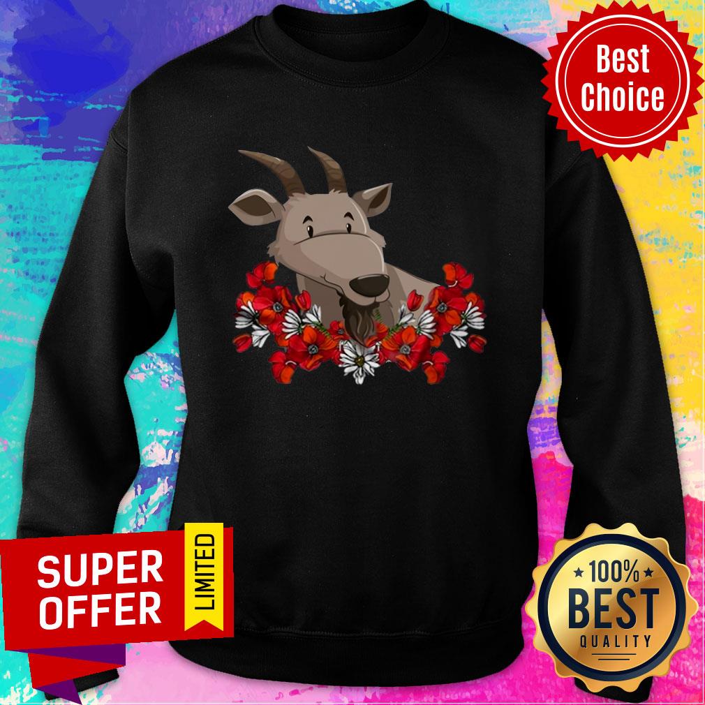 Premium Daisy Flower I Love Goat Shirt - Image 5