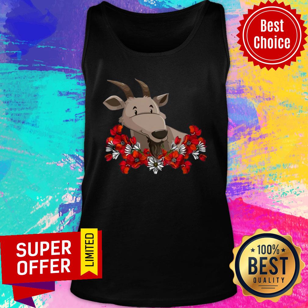 Premium Daisy Flower I Love Goat Shirt - Image 4