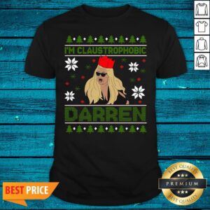 Great Santa Gemma Collins I'm Claustrophobic Darren Ugly Christmas Shirt