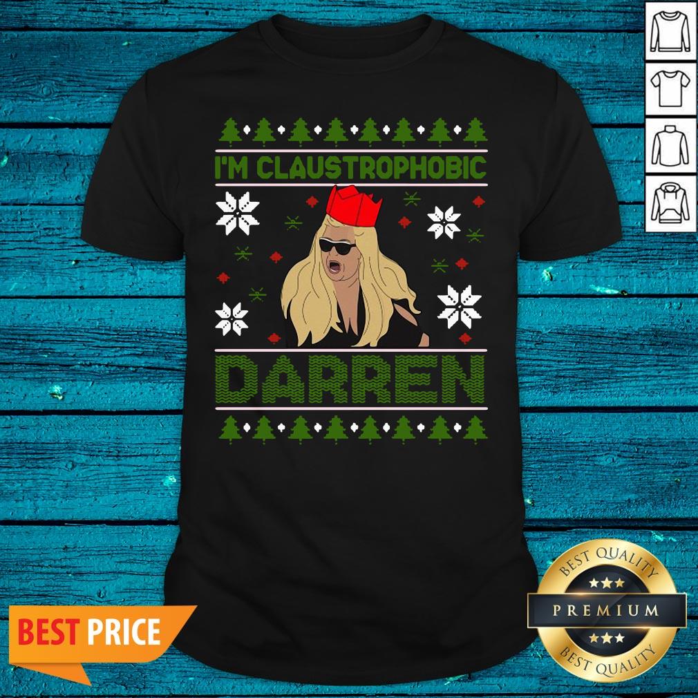 Great Santa Gemma Collins I'm Claustrophobic Darren Ugly Christmas Shirt