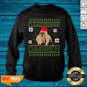 Alternative view of Great Santa Gemma Collins I'm Claustrophobic Darren Ugly Christmas Shirt
