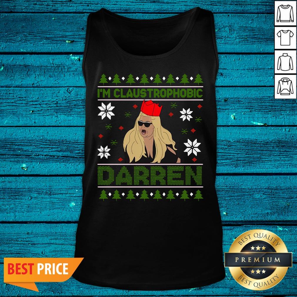 Great Santa Gemma Collins I'm Claustrophobic Darren Ugly Christmas Shirt - Image 5