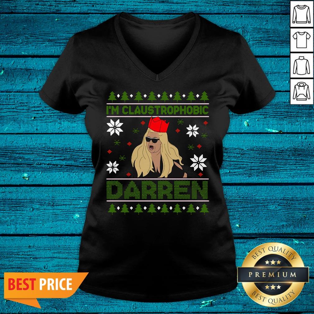 Great Santa Gemma Collins I'm Claustrophobic Darren Ugly Christmas Shirt - Image 4