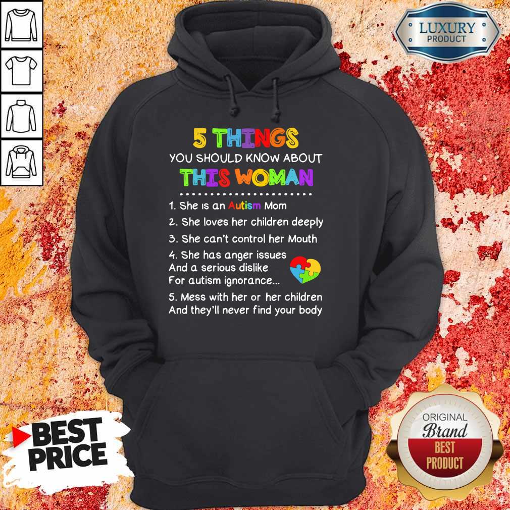Premium 5 Things You Should Know About This Woman Autism Shirt - Image 2