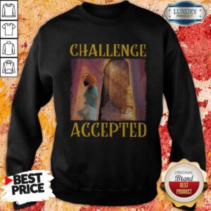 Alternative view of Premium Challenge Accepted Girl In Library Shirt