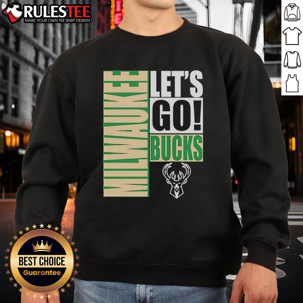 Nice Milwaukee Bucks Let's Go Design T-Shirt - Image 5