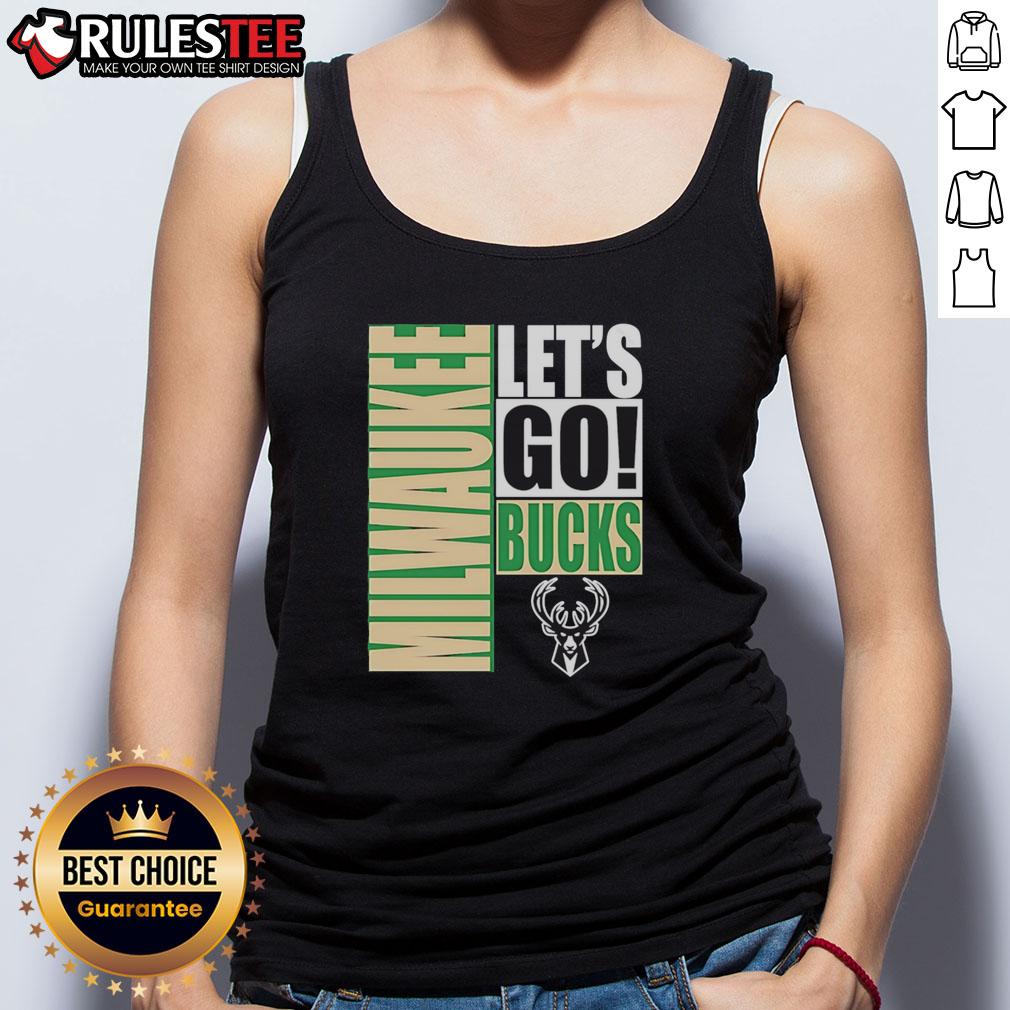 Nice Milwaukee Bucks Let's Go Design T-Shirt - Image 4