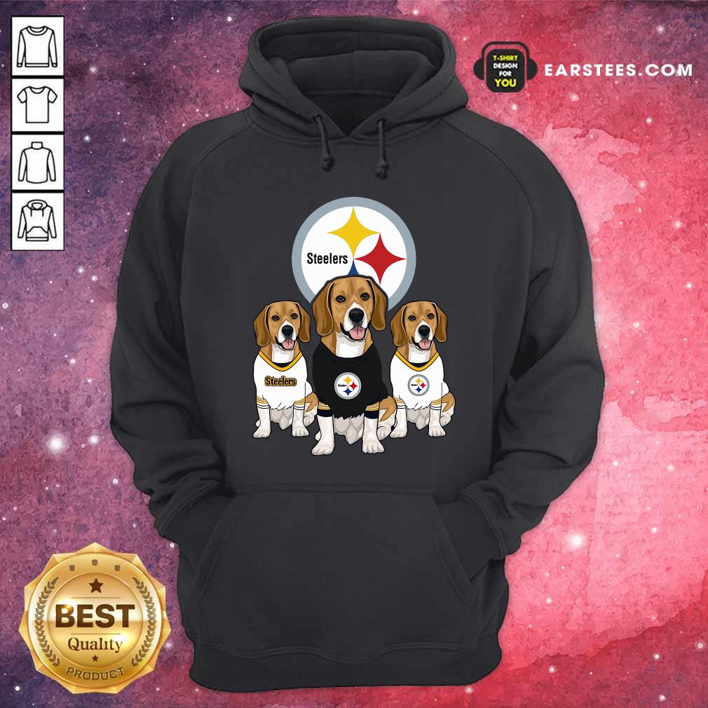 Funny Beagle Pittsburgh Steelers Logo Shirt - Image 2
