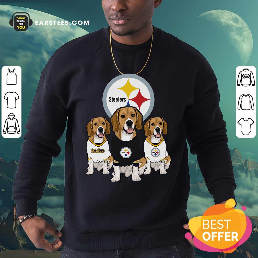Funny Beagle Pittsburgh Steelers Logo Shirt - Image 5
