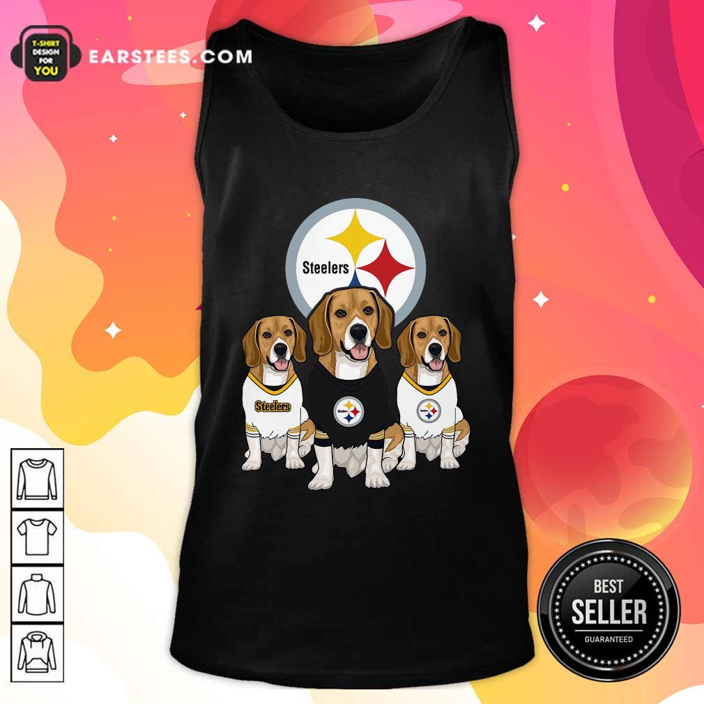 Funny Beagle Pittsburgh Steelers Logo Shirt - Image 4