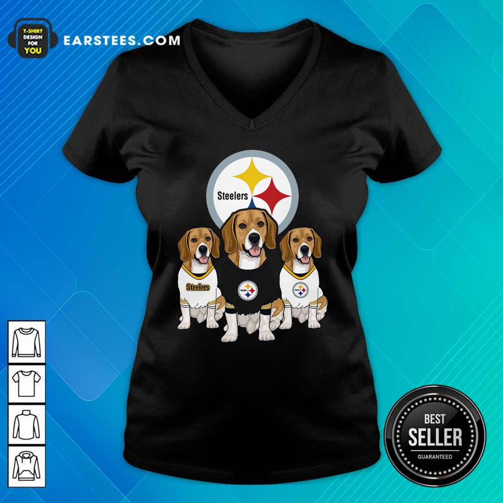 Funny Beagle Pittsburgh Steelers Logo Shirt - Image 3
