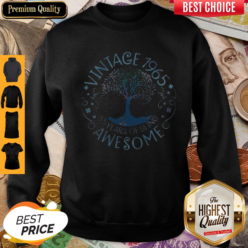 Vintage 1965 55 Years Of Being Awesome Shirt - Image 2