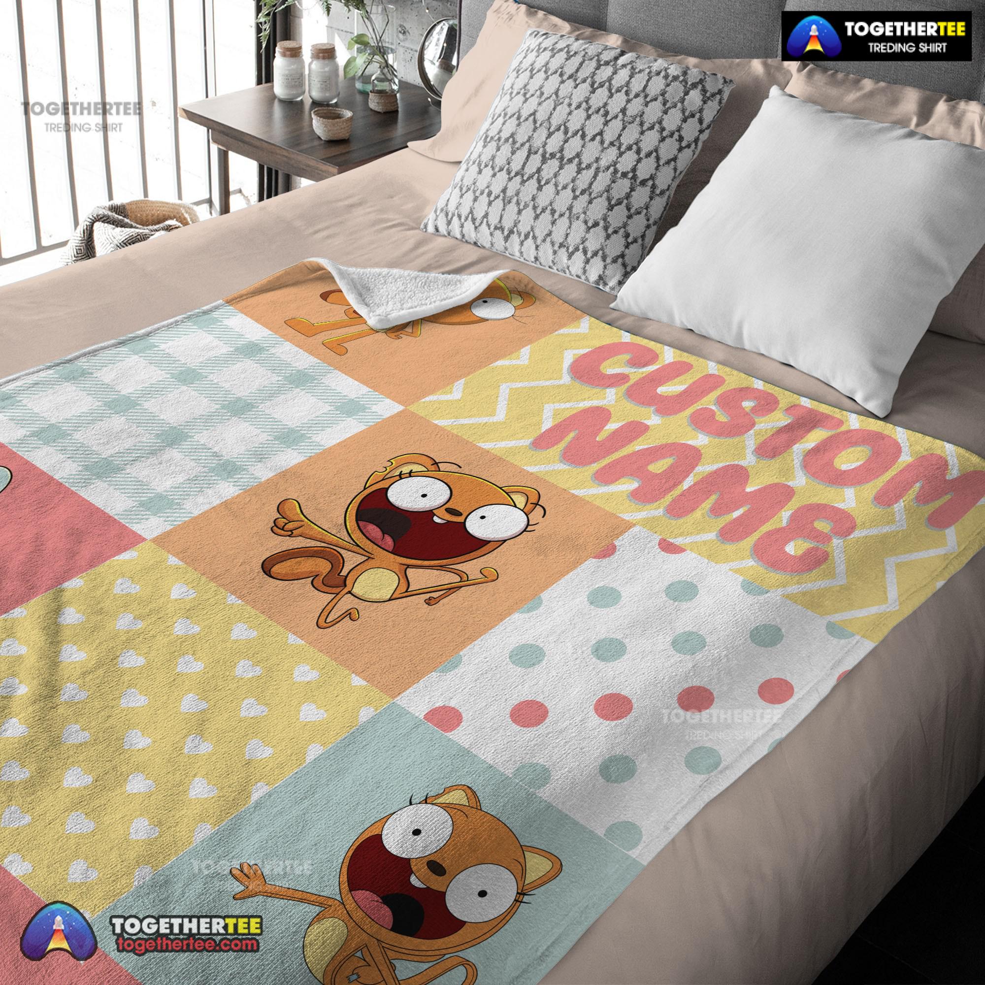 Official Disney Kiff Chatterley & Barry Buns Pattern Blanket Fleece Customized Blanket - Image 3