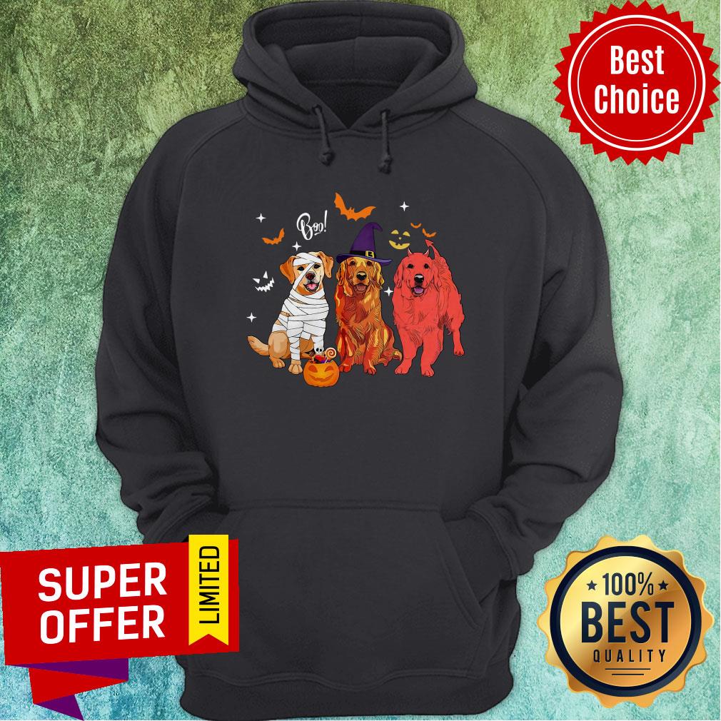 Golden Retriever Cosplay Boo Mummy Witch Devil Halloween Shirt - Image 3