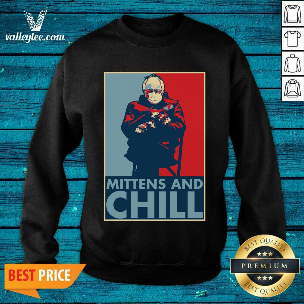 Lovely Bernie Sanders Mittens And Chill Shirt - Image 5