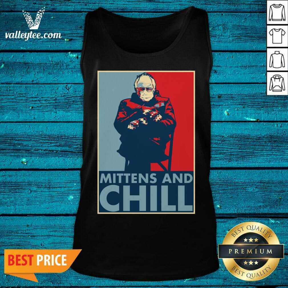 Lovely Bernie Sanders Mittens And Chill Shirt - Image 4