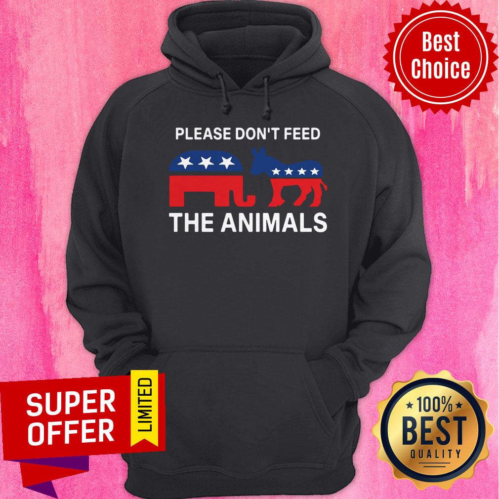 Nice Republican And Democrat Please Don't Feed The Animals Shirt - Image 3