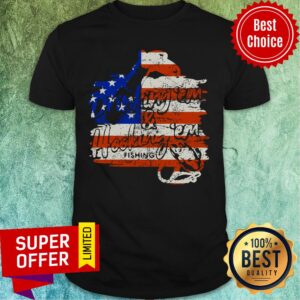Drinking Em Hooking Em Fishing American Flag Shirt