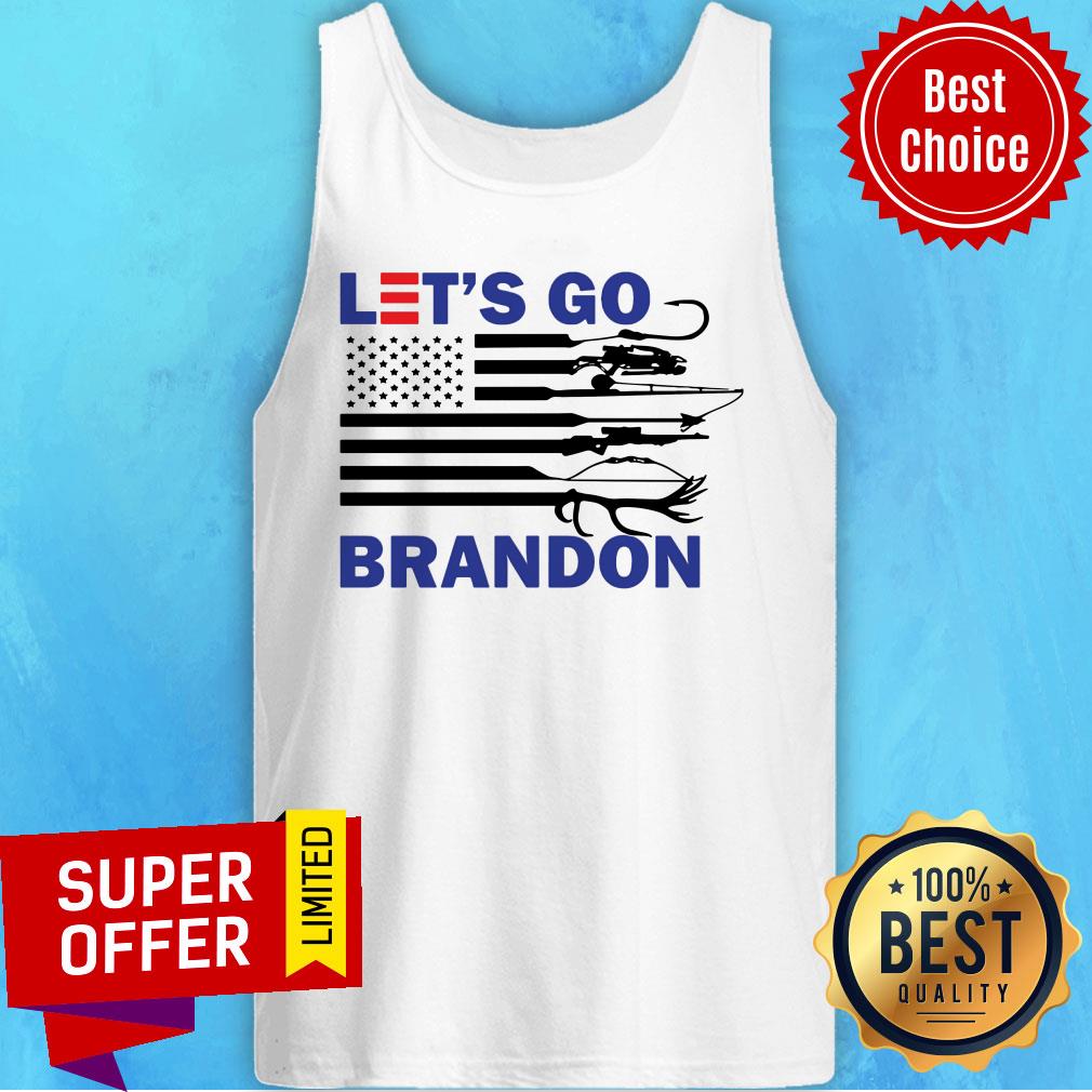 Let's Go Brandon Fishing And Hunting USA Flag Shirt - Image 3