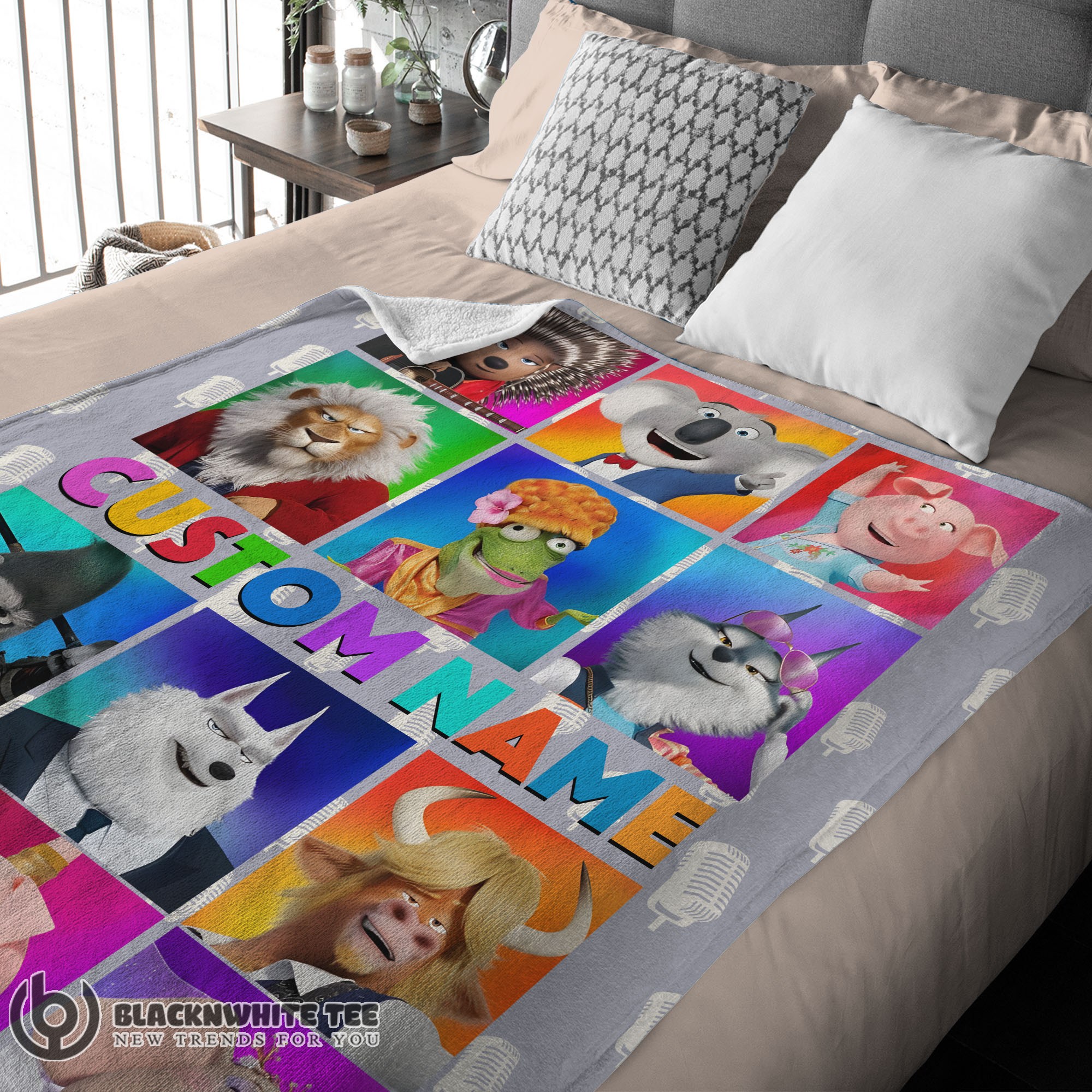 Cartoon Sing Character Blanket Fleece Customized Premium Blanket - Image 3