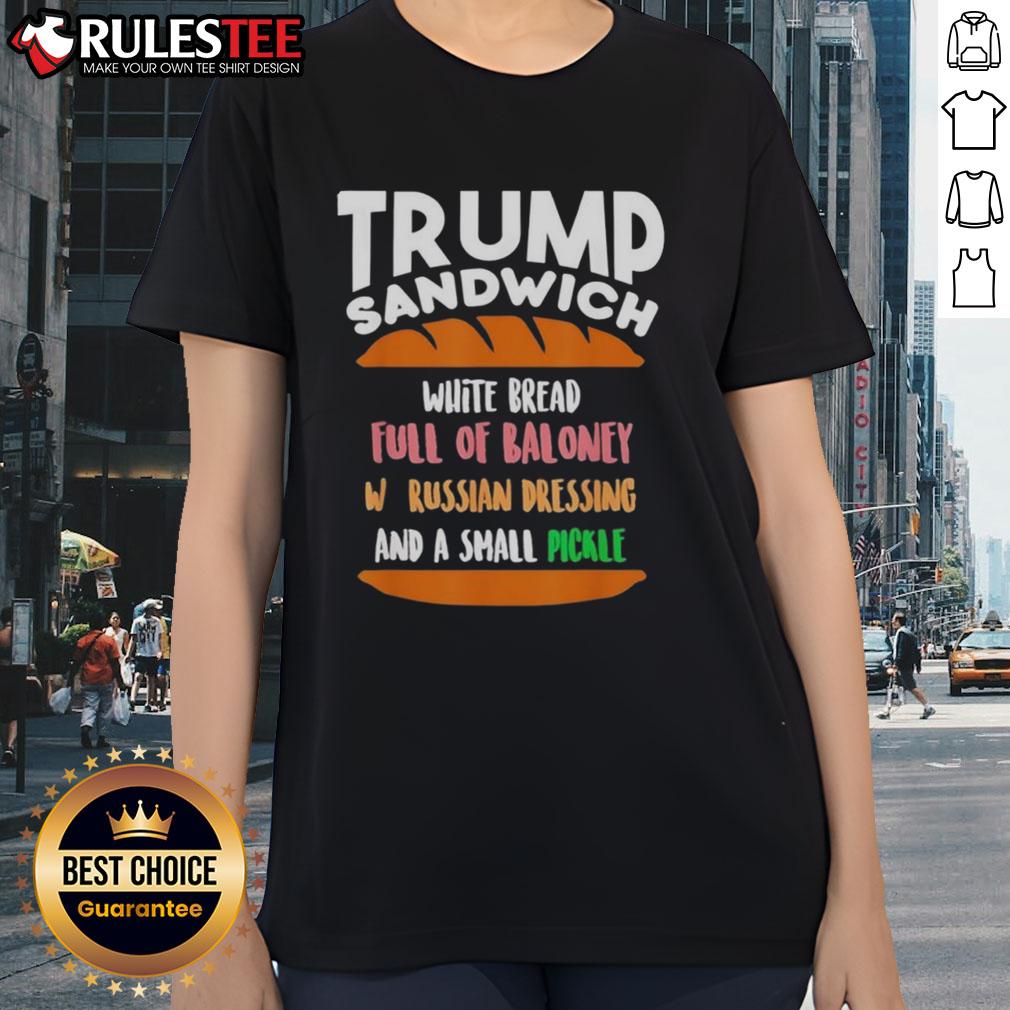 Funny Trump Sandwich Free DC Anti-Trump Sarcastic T-Shirt - Image 3