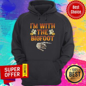 Alternative view of Halloween I'm With The Bigfoot Shirt