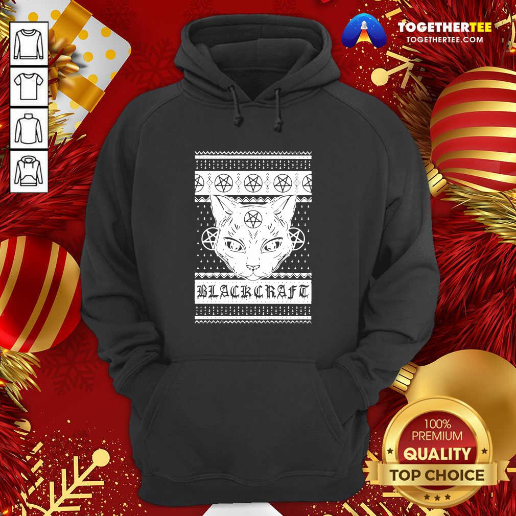 Funny Cat Black Craft Ugly Christmas Shirt - Image 5