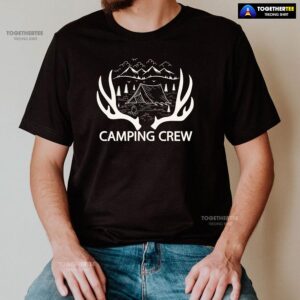 Alternative view of Camping Crew Tent Campfire Deer Antlers T-Shirt