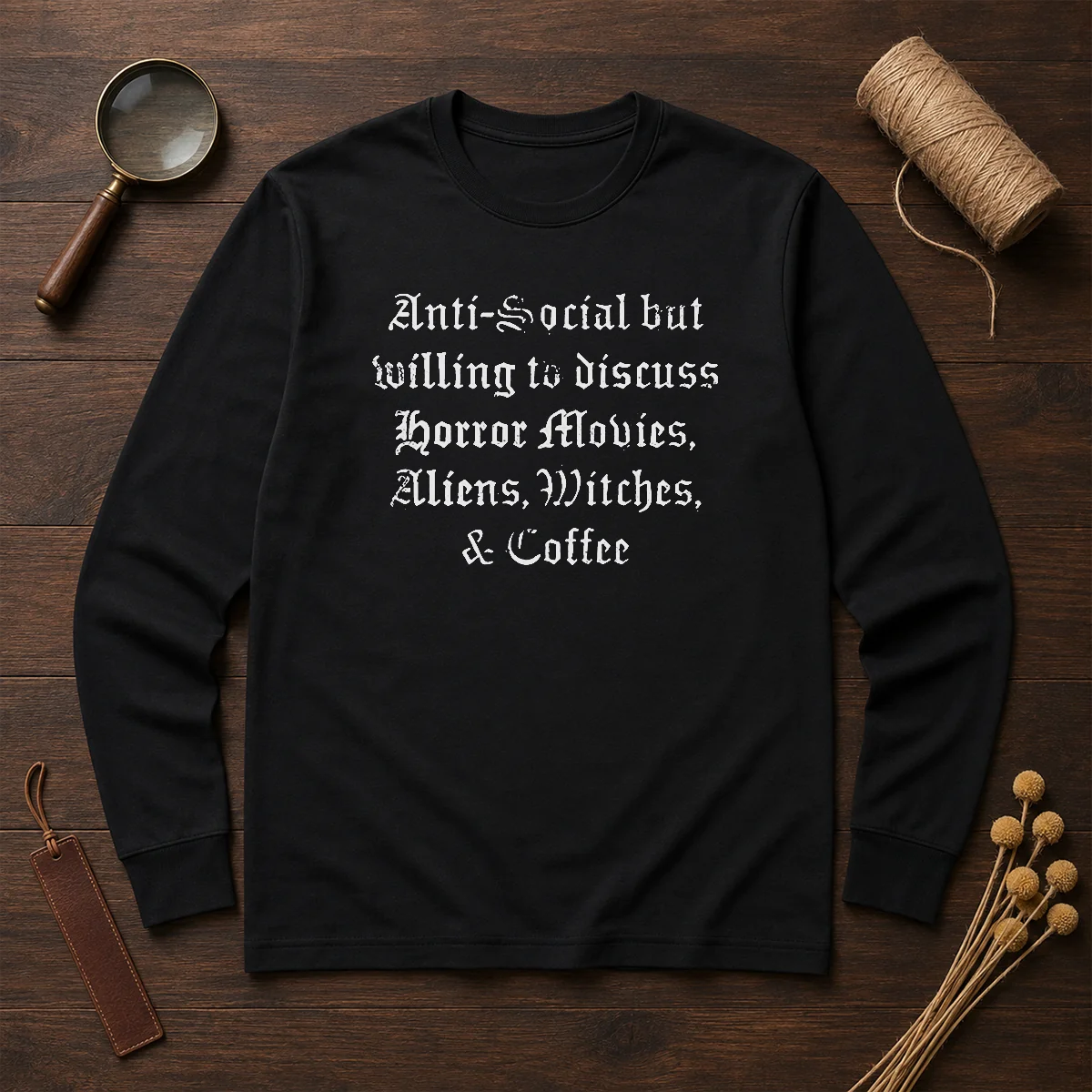 Official Anti Social But Willing To Discuss Horror Shirt - Image 6
