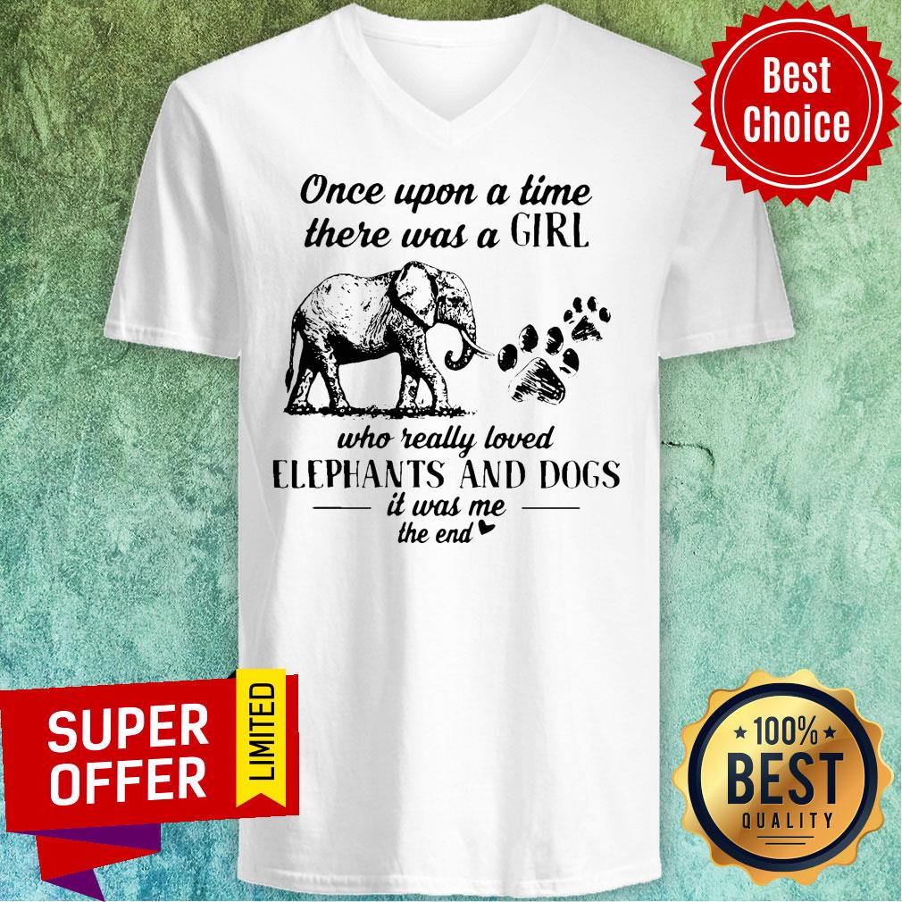 Once Upon A Time There Was A Girl Who Really Loved Elephants And Dogs Shirt - Image 4