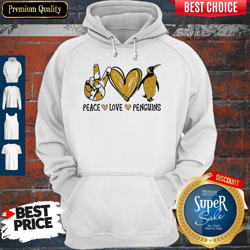 Top Peace Love Penguins Heart Shirt - Image 2