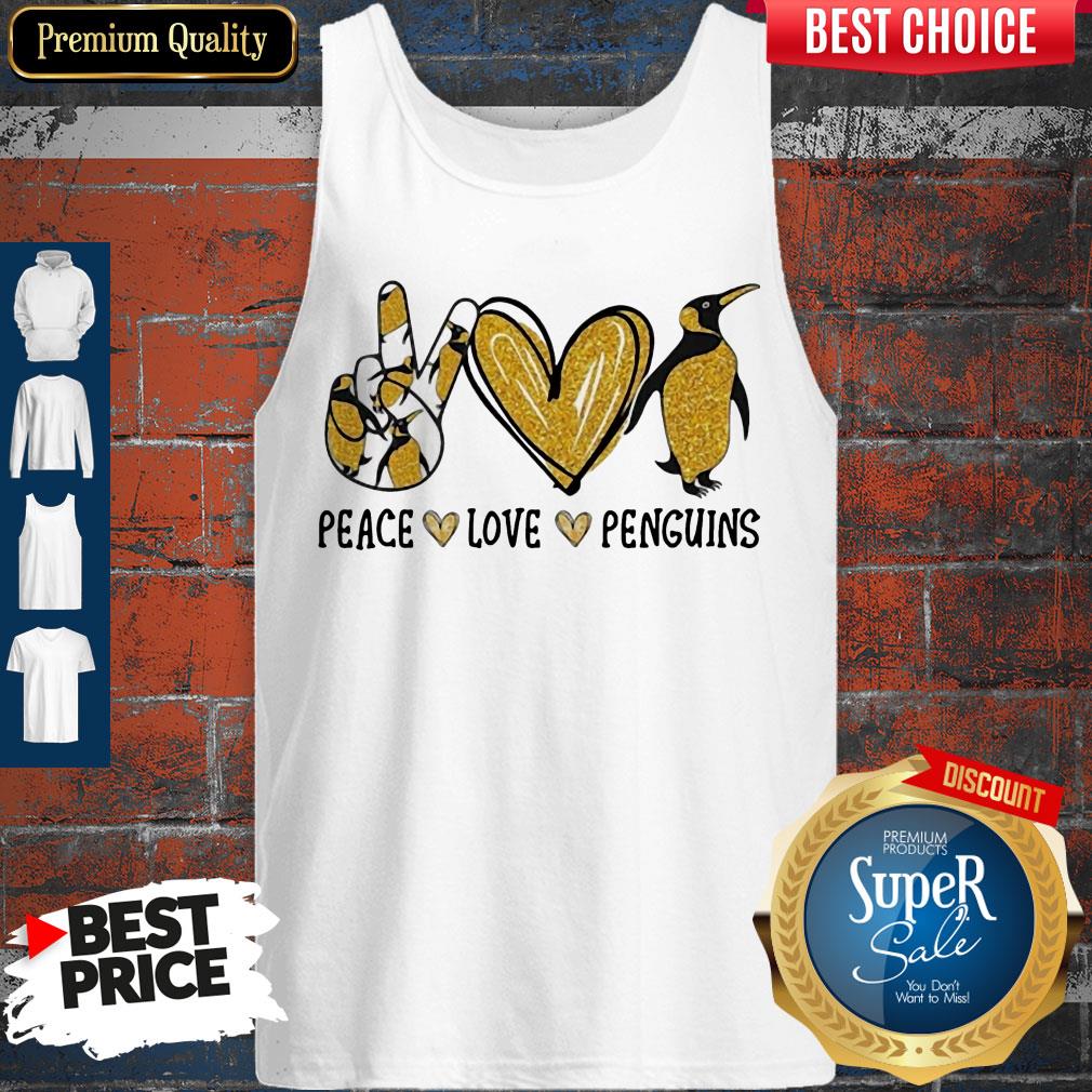 Top Peace Love Penguins Heart Shirt - Image 4