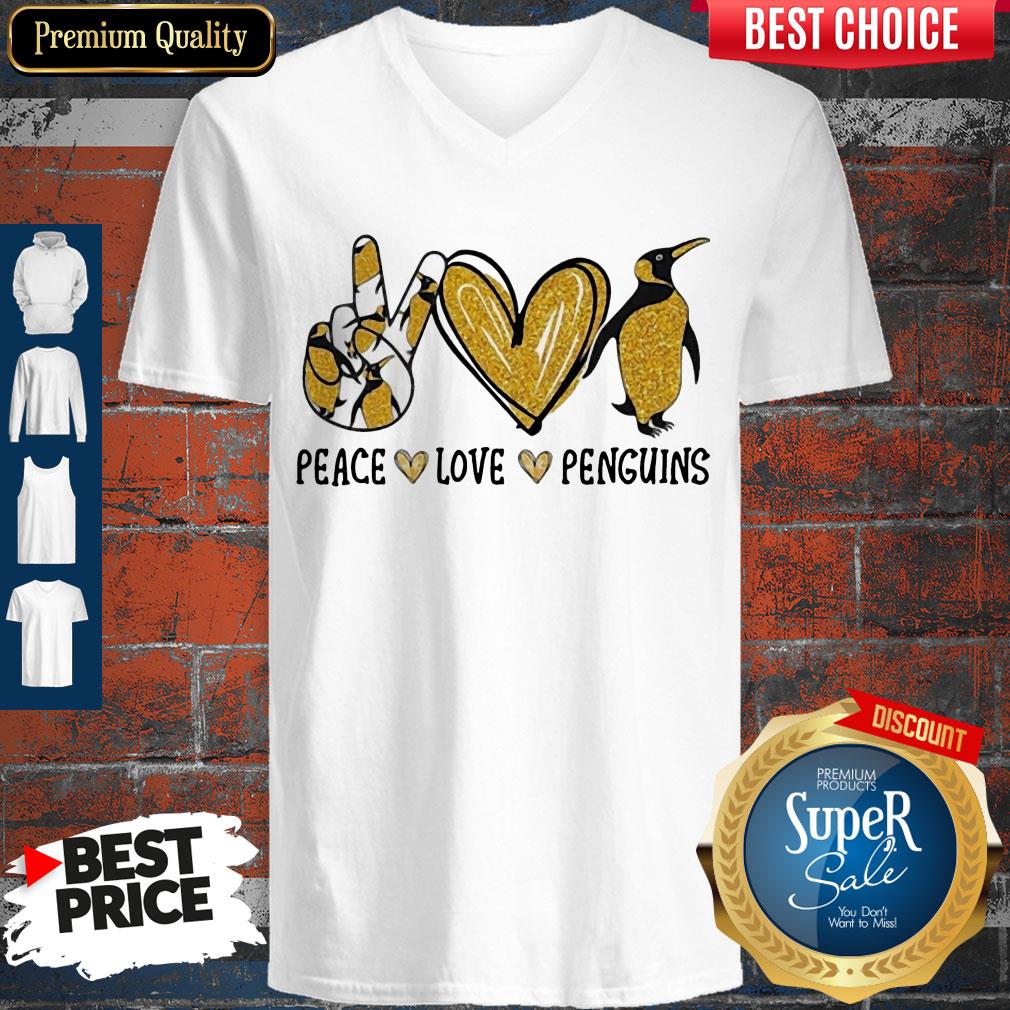 Top Peace Love Penguins Heart Shirt - Image 5