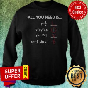 Alternative view of Awesome All You Need Is Love Math Teacher Gift Shirt
