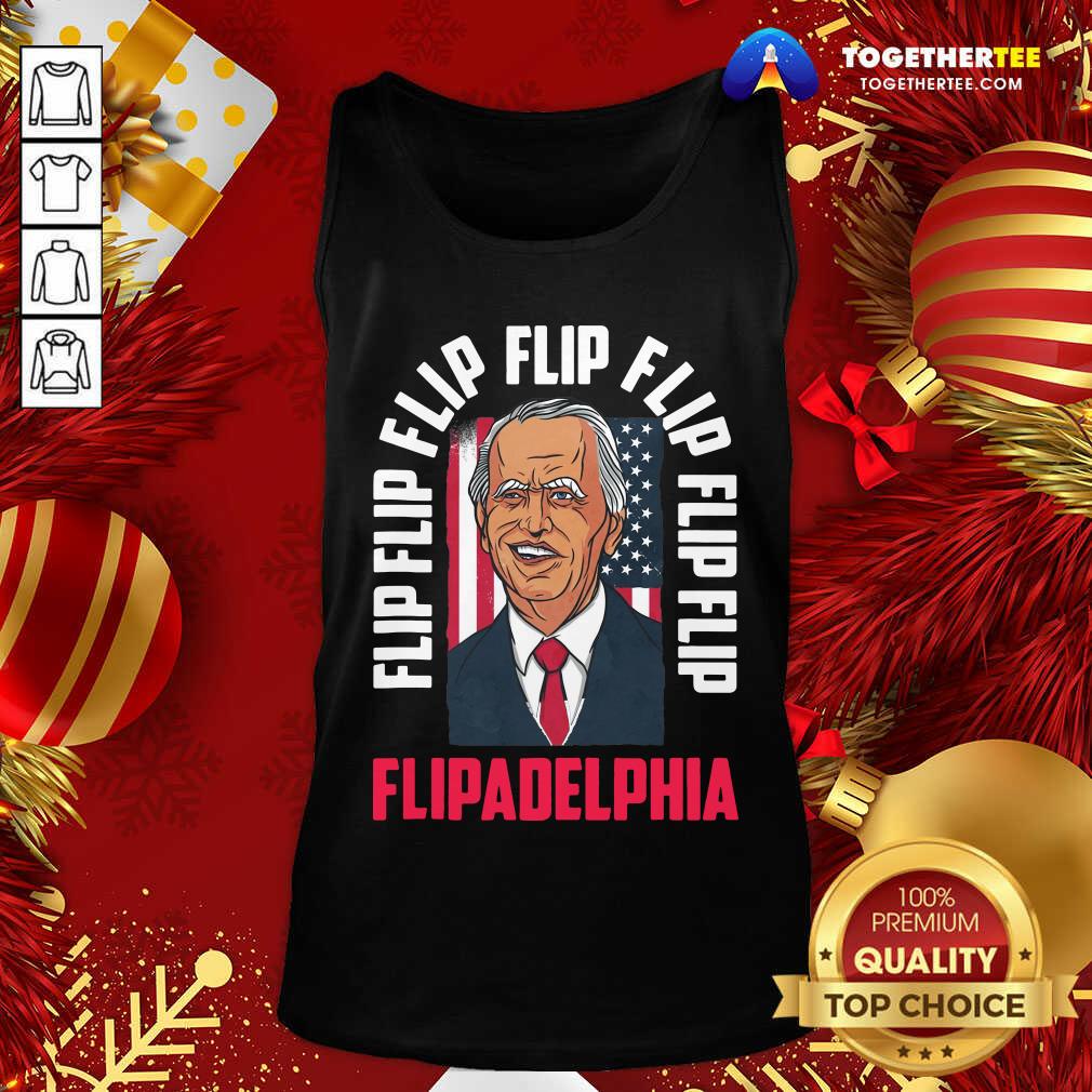 Hot Flip Flip Flipadelphia Anti Trump Pro Biden Election American Flag Shirt - Image 3