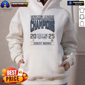 Alternative view of Top Robert Morris 2025 Men's Horizon League Champions T-Shirt