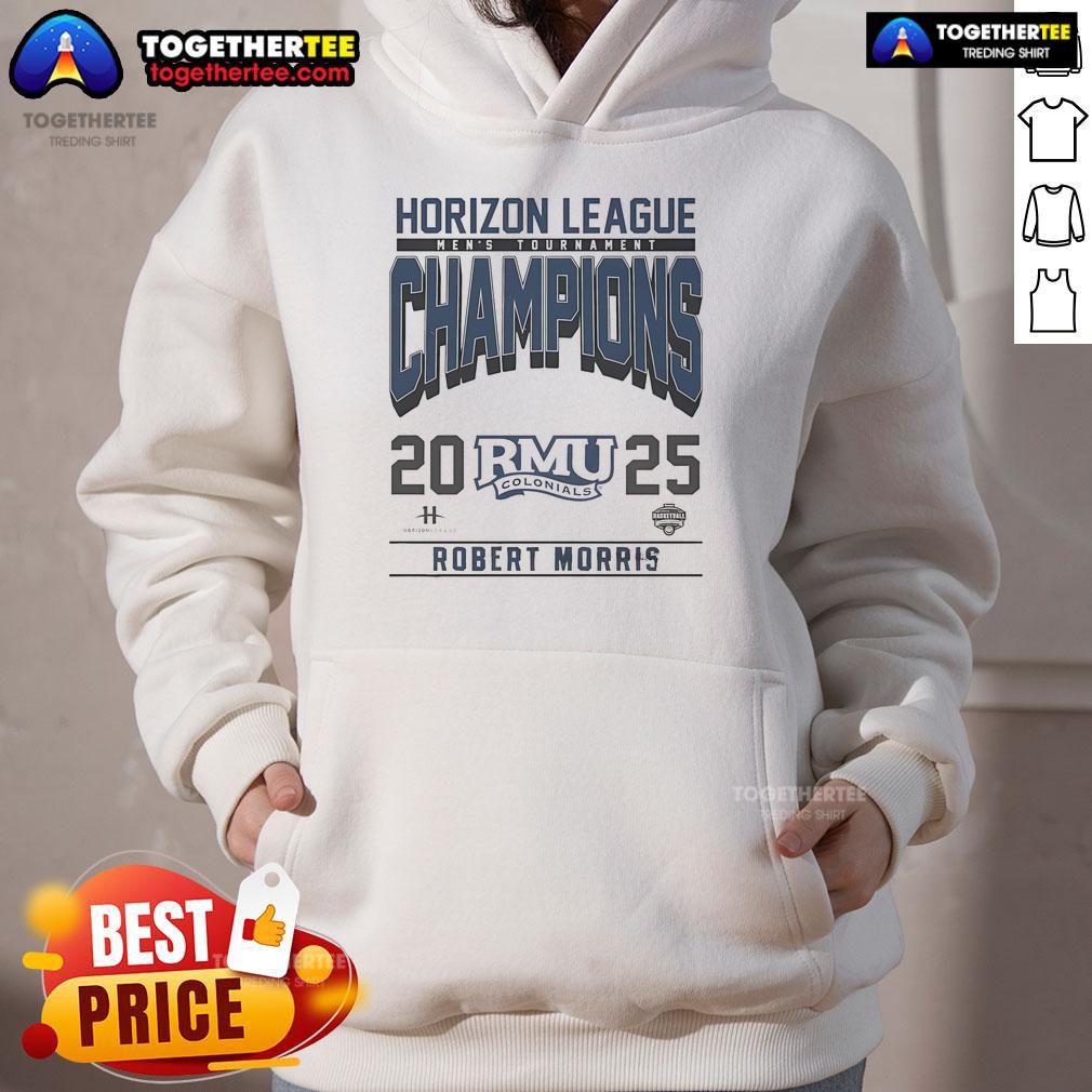 Top Robert Morris 2025 Men's Horizon League Champions T-Shirt - Image 2