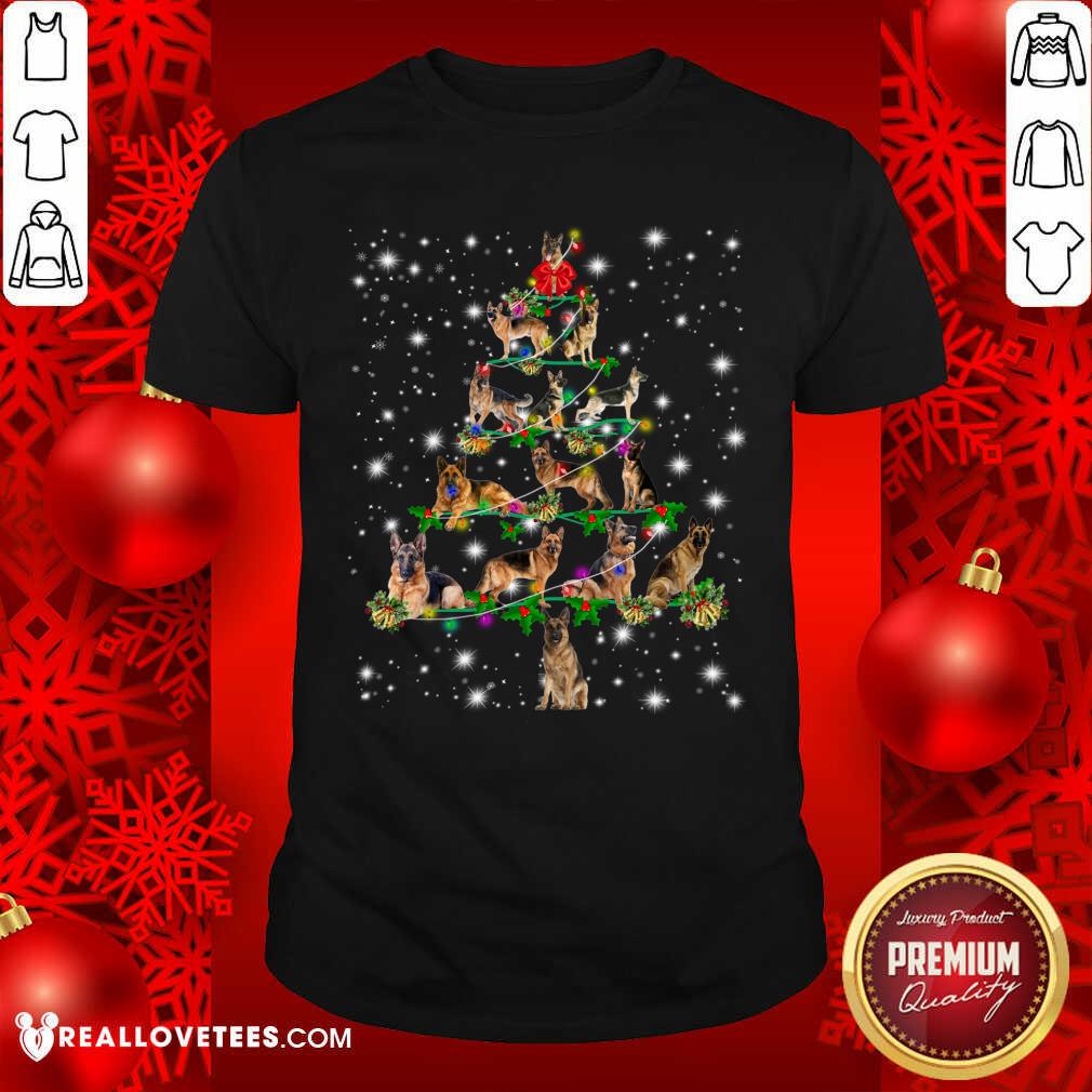 Premium German Shepherd Dog Christmas Tree Shirt