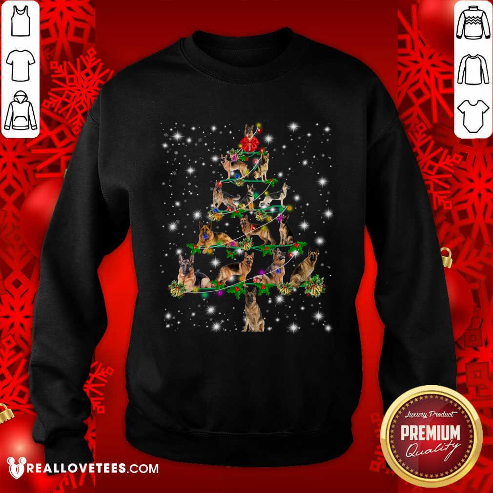 Premium German Shepherd Dog Christmas Tree Shirt - Image 3