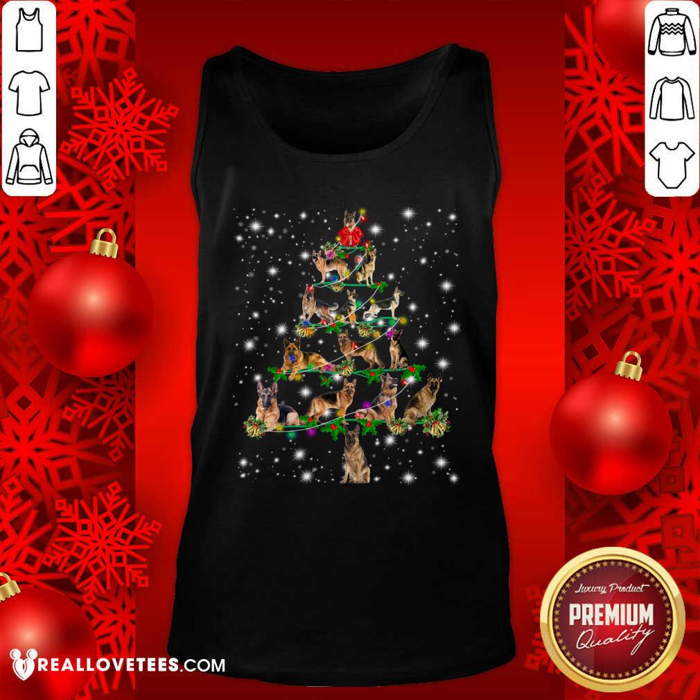 Premium German Shepherd Dog Christmas Tree Shirt - Image 2