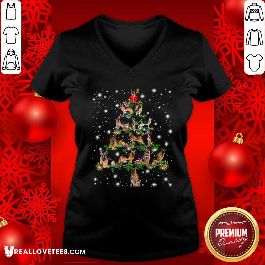 Premium German Shepherd Dog Christmas Tree Shirt - Image 5