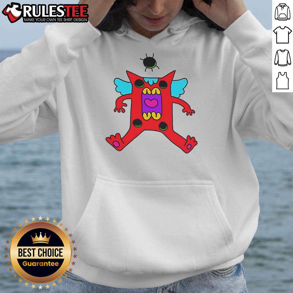 Cute Ahhh Colorful Cartoon Monster With Wings Red Creature T-Shirt - Image 2