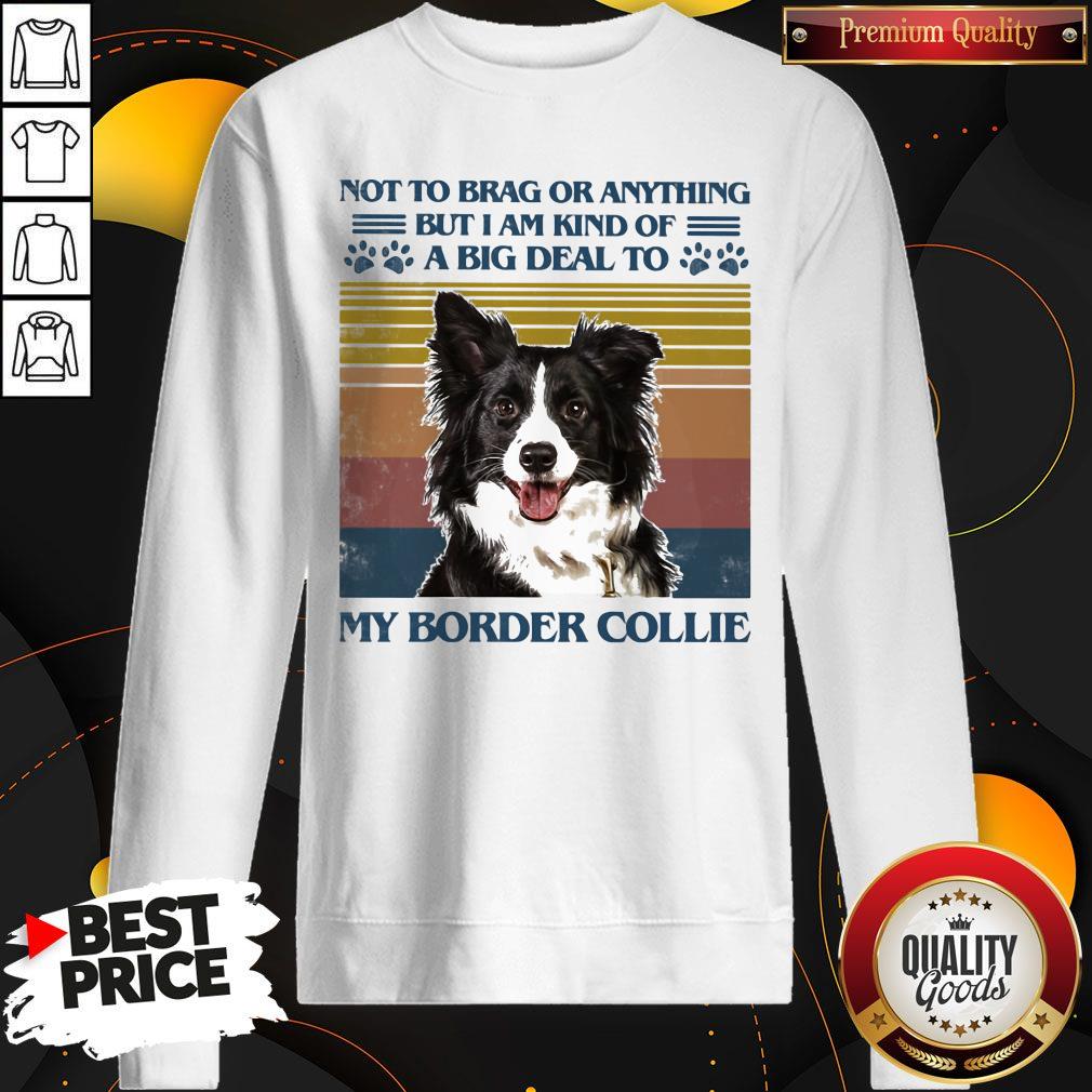 Nice Not To Brag Or Anything But I Am Kind Of A Big Deal To My Border Collie Vintage Retro Shirt - Image 4