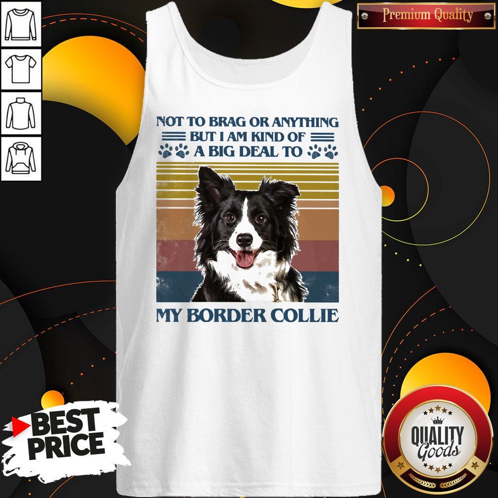 Nice Not To Brag Or Anything But I Am Kind Of A Big Deal To My Border Collie Vintage Retro Shirt - Image 3