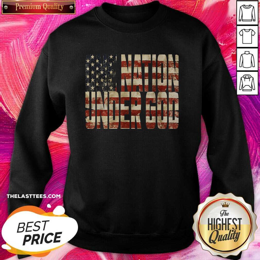 Perfect One Nation Under God American Flag Shirt - Image 4