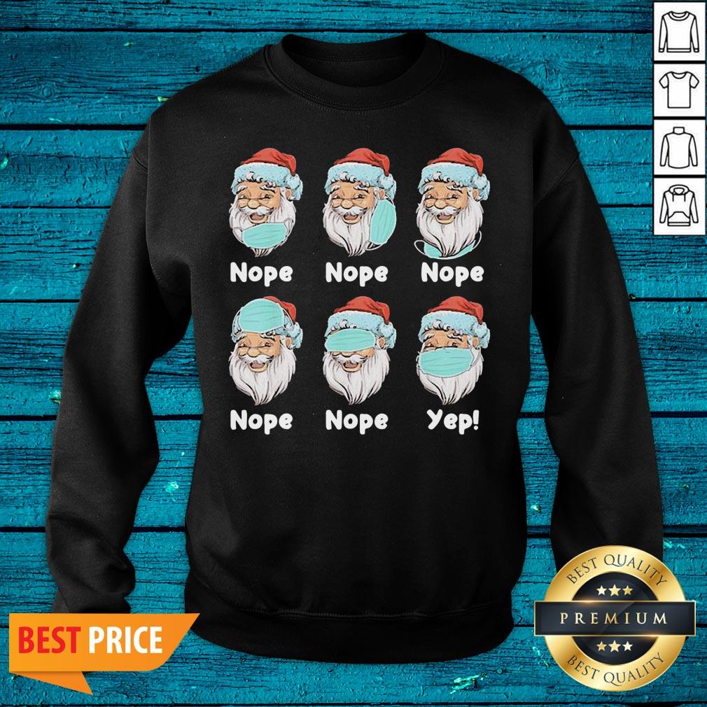 Top Christmas 2020 Santa Wearing Mask Wrong Xmas Shirt - Image 2