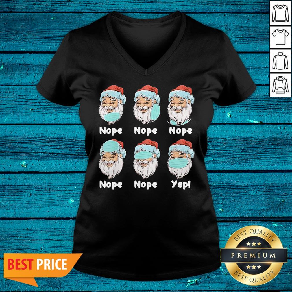 Top Christmas 2020 Santa Wearing Mask Wrong Xmas Shirt - Image 4